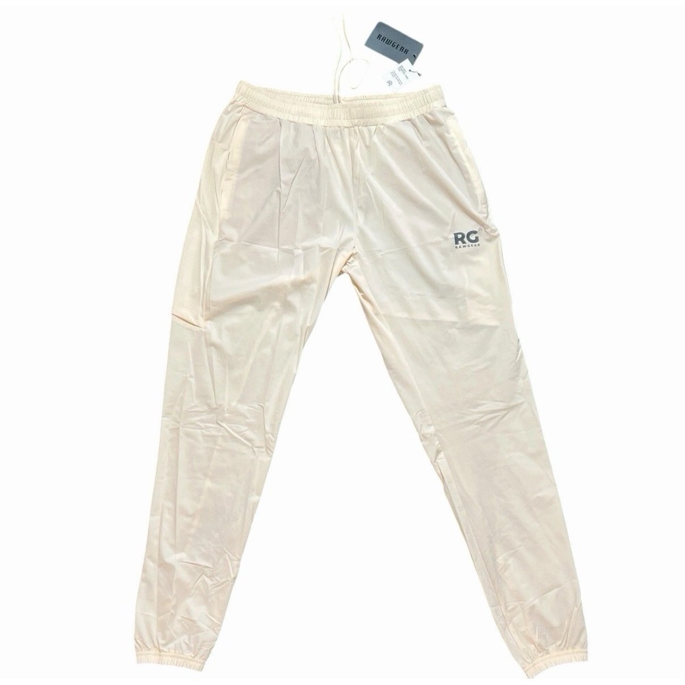 RawGear‎ Nylon Tech Joggers XS Men's Ivory Cream Athletic Pants NWT Tapered